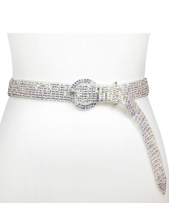 Fashionable Crystal Belt BT320032 SILVERAB